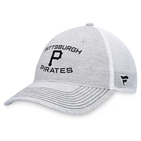 Men's Fanatics Gray Pittsburgh Pirates Trucker Adjustable Hat