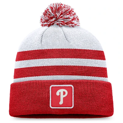 Men's Fanatics Gray Philadelphia Phillies Cuffed Knit Hat with Pom