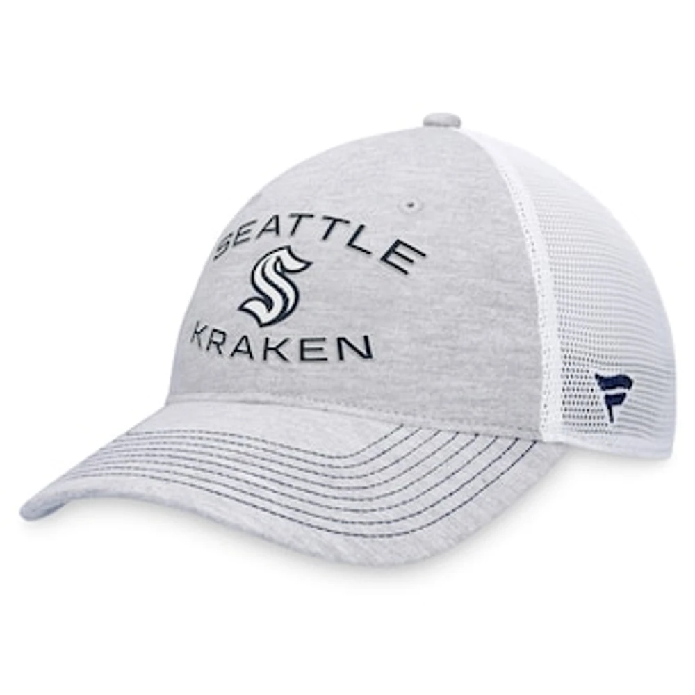 Men's Fanatics  Heather Gray Seattle Kraken Trucker Adjustable Hat