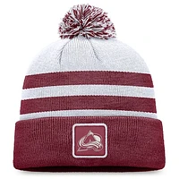 Men's Fanatics Gray Colorado Avalanche Cuffed Knit Hat with Pom