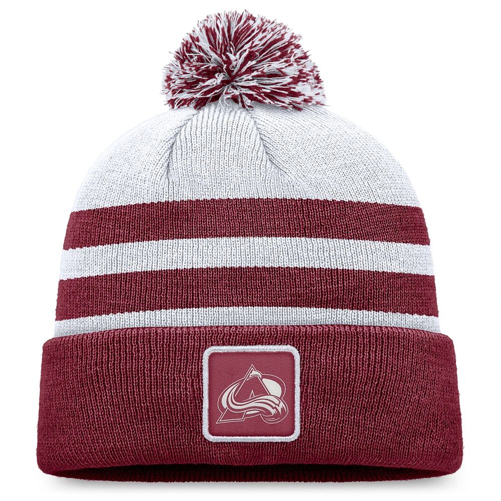 Men's Fanatics Gray Colorado Avalanche Cuffed Knit Hat with Pom