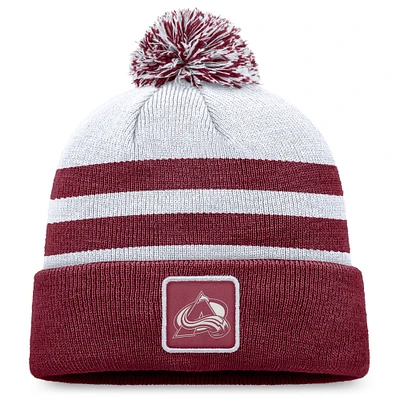 Men's Fanatics Gray Colorado Avalanche Cuffed Knit Hat with Pom