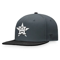 Men's Fanatics Charcoal/Black Houston Astros Two-Tone Patch Snapback Hat