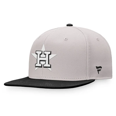 Men's Fanatics  Gray/Black Houston Astros Sky Team Patch Snapback Hat