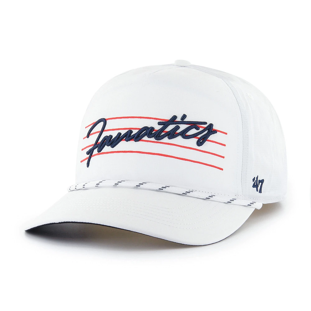 Men's '47 White Fanatics Corporate Downburst Script Hitch Adjustable Hat