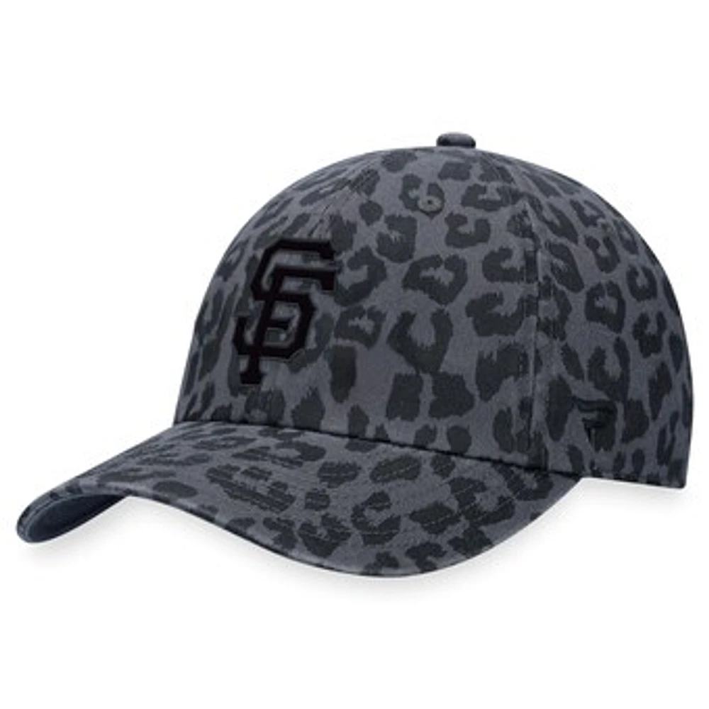 Women's Fanatics Black San Francisco Giants Leopard Adjustable Hat