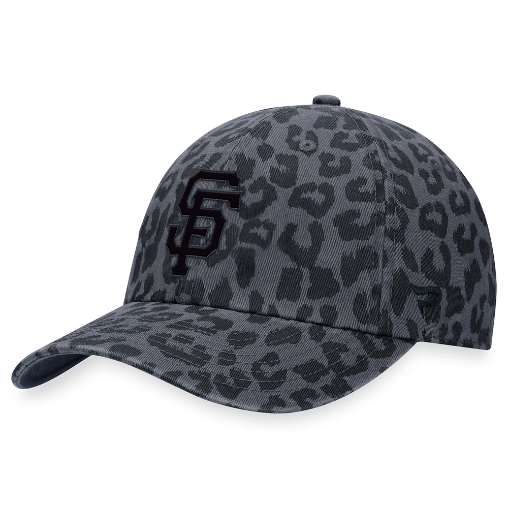 Women's Fanatics Black San Francisco Giants Leopard Adjustable Hat