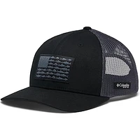 Youth Columbia Black Fish Flag Mesh Snapback Hat