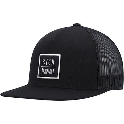 Men's RVCA Black Horton Teeth Trucker Snapback Hat