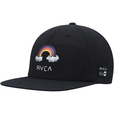 Men's RVCA Black Rainbow Connection Snapback Hat