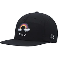 Men's RVCA Black Rainbow Connection Snapback Hat