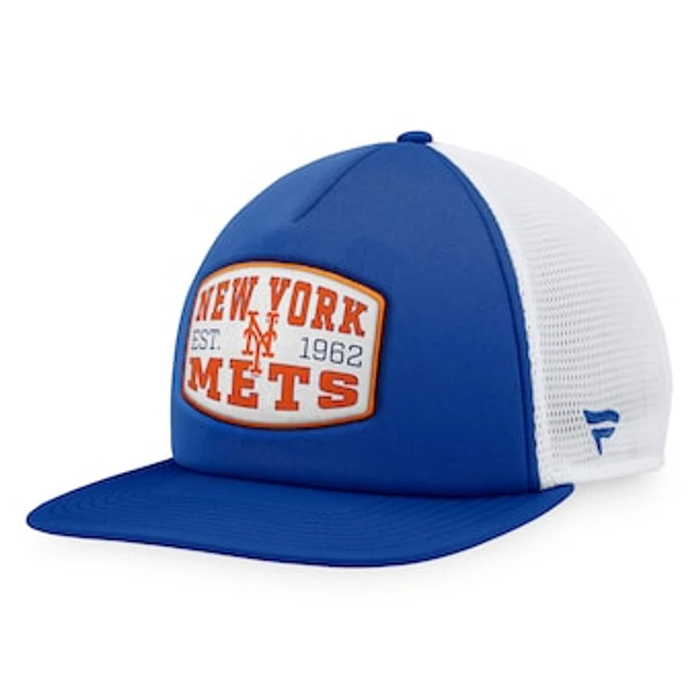 Men's Fanatics  Royal New York Mets Foam Front Patch Trucker Snapback Hat