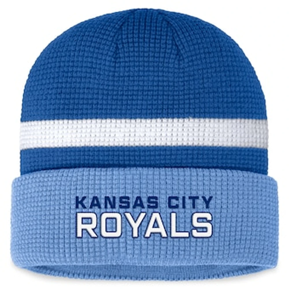 Men's Fanatics Royal Kansas City Royals Waffle Cuffed Knit Hat