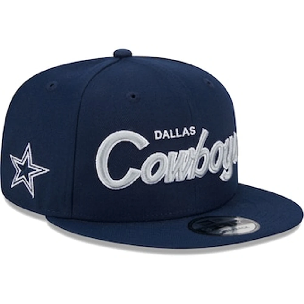 Men's New Era Navy Dallas Cowboys Main Script 9FIFTY Snapback Hat