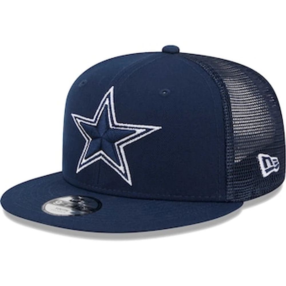 Youth New Era Navy Dallas Cowboys  Main Trucker 9FIFTY Snapback Hat