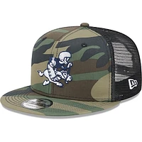 Men's New Era Camo Dallas Cowboys Retro Joe Main Trucker 9FIFTY Snapback Hat