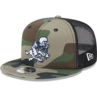 Youth New Era Camo Dallas Cowboys Retro Joe Main Trucker 9FIFTY Snapback Hat