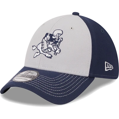 Men's New Era Gray/Navy Dallas Cowboys Retro Joe Main 39THIRTY Flex Hat