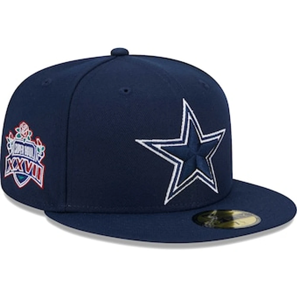 Men's New Era Navy Dallas Cowboys  Main Patch 59FIFTY Fitted Hat