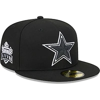 Men's New Era Black Dallas Cowboys  Main Patch 59FIFTY Fitted Hat