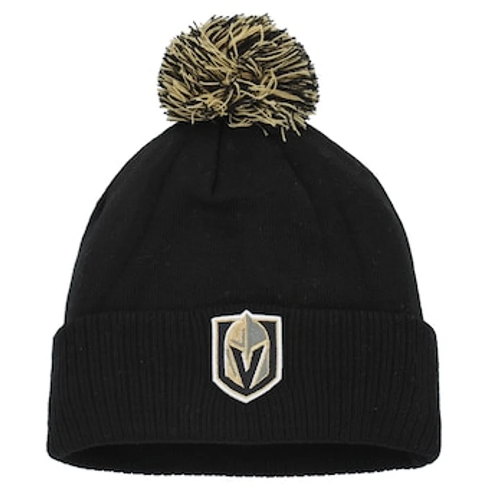 Men's adidas Black Vegas Golden Knights COLD.RDY Cuffed Knit Hat with Pom