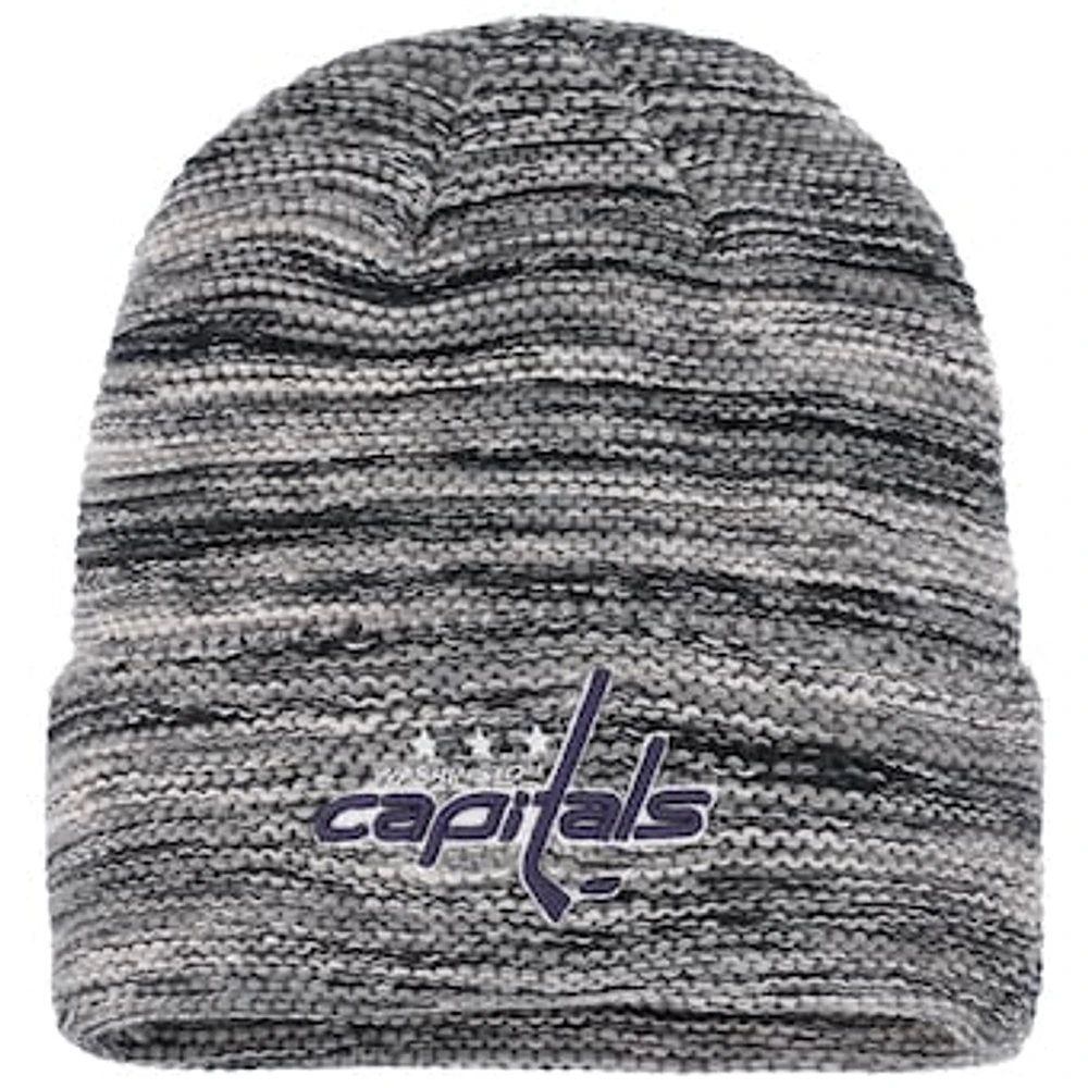 Men's adidas  Black/White Washington Capitals Marled Cuffed Knit Hat