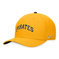 Men's Nike Gold Pittsburgh Pirates Classic99 Swoosh Performance Flex Hat