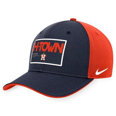 Men's Nike Navy/Orange Houston Astros Classic99 Colorblock Performance Snapback Hat