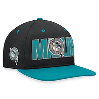 Men's Nike Black Florida Marlins Cooperstown Collection Pro Snapback Hat