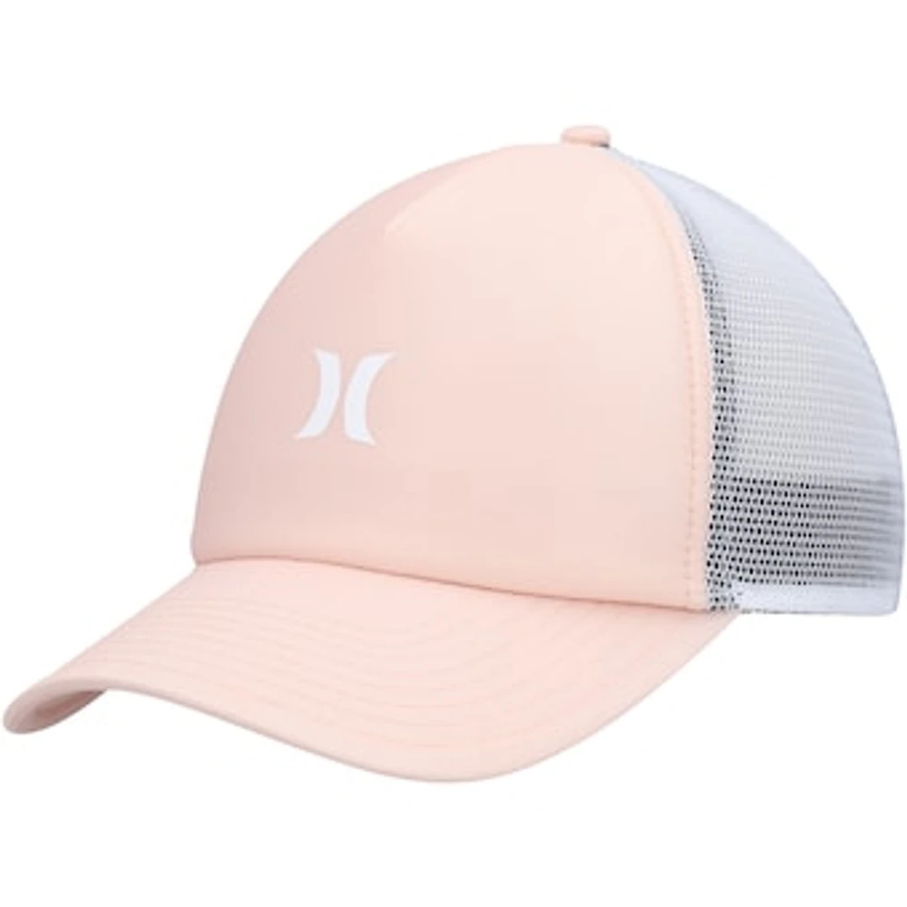 Women's Hurley Pink/White Icon Trucker Snapback Hat