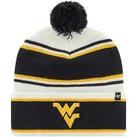 Youth '47  White West Virginia Mountaineers Stripling Cuffed Knit Hat with Pom