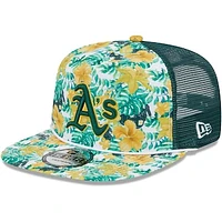 Men's New Era Athletics Tropic Floral Golfer Lightly Structured Snapback Hat