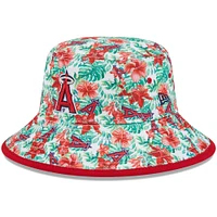 Men's New Era Los Angeles Angels Tropic Floral Bucket Hat