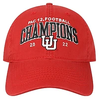 Men's Legacy Athletic Scarlet Utah Utes 2022 PAC-12 Champions  Bold Arch EZA Relaxed Twill Adjustable Hat