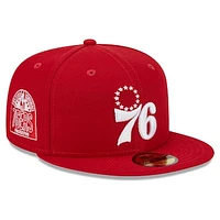 Men's New Era Red Philadelphia 76ers Evergreen 59FIFTY Fitted Hat