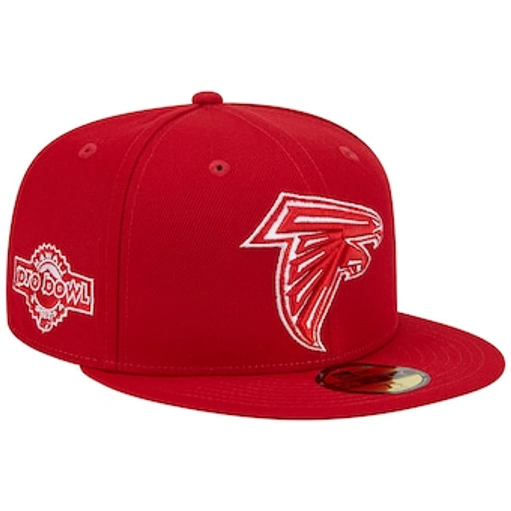 Men's New Era Scarlet Atlanta Falcons 1994 Hawaii Pro Bowl Main Patch 59FIFTY Fitted Hat