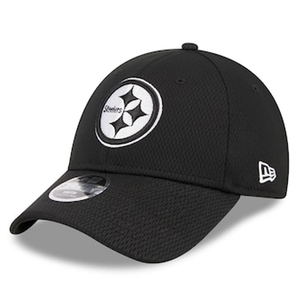 Youth New Era Black Pittsburgh Steelers  Main B-Dub 9FORTY Adjustable Hat