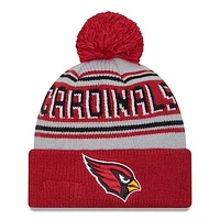 Men's New Era Cardinal Arizona Cardinals Main Cuffed Knit Hat with Pom