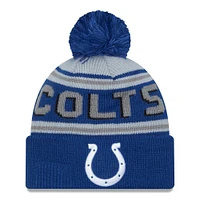 Men's New Era Royal Indianapolis Colts Main Cuffed Knit Hat with Pom