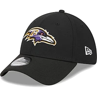 Men's New Era Black Baltimore Ravens  Main 39THIRTY Flex Hat