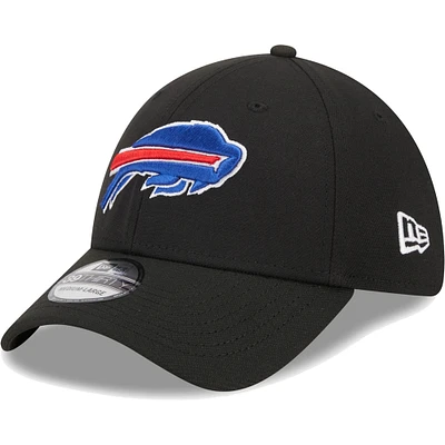 Men's New Era Black Buffalo Bills  Main 39THIRTY Flex Hat