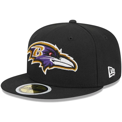 Youth New Era Black Baltimore Ravens  Main 59FIFTY Fitted Hat