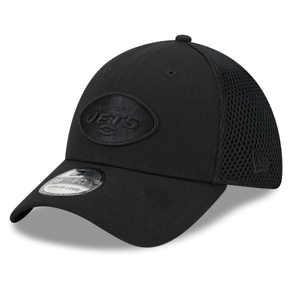 Men's New Era Black York Jets Main Neo 39THIRTY Flex Hat