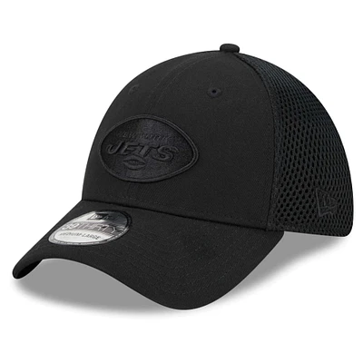 Men's New Era Black  York Jets Main Neo 39THIRTY Flex Hat