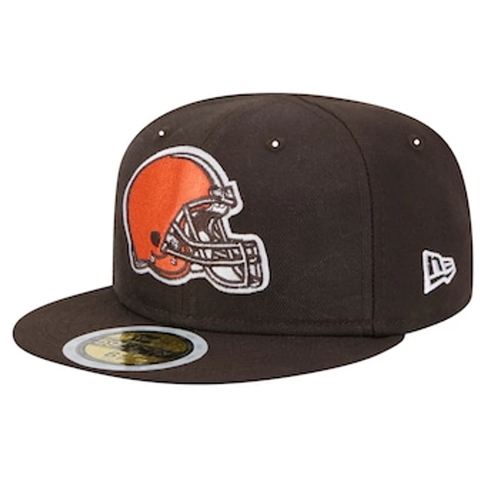 Youth New Era Brown Cleveland Browns  Main 59FIFTY Fitted Hat