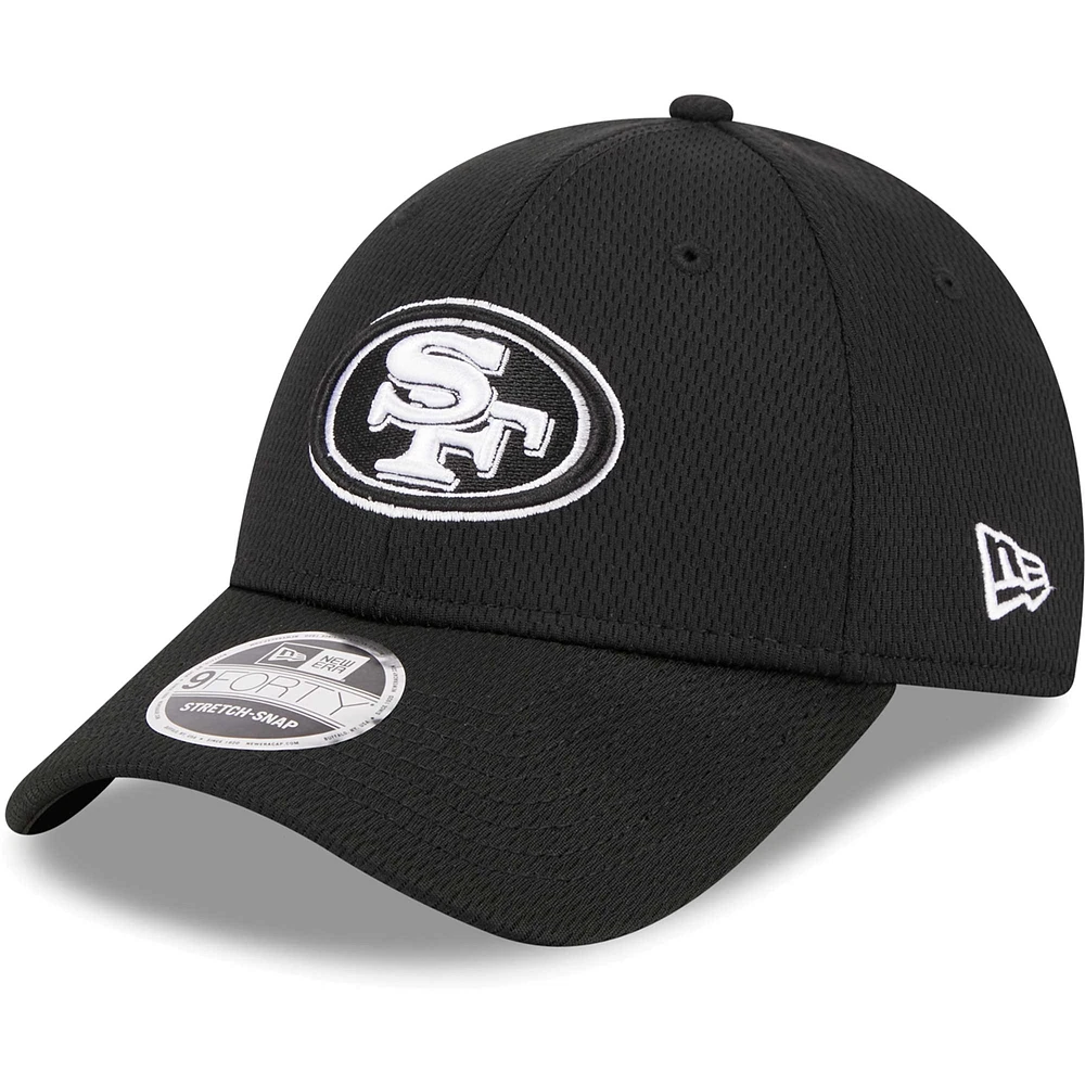 Men's New Era Black San Francisco 49ers  Main B-Dub 9FORTY Adjustable Hat