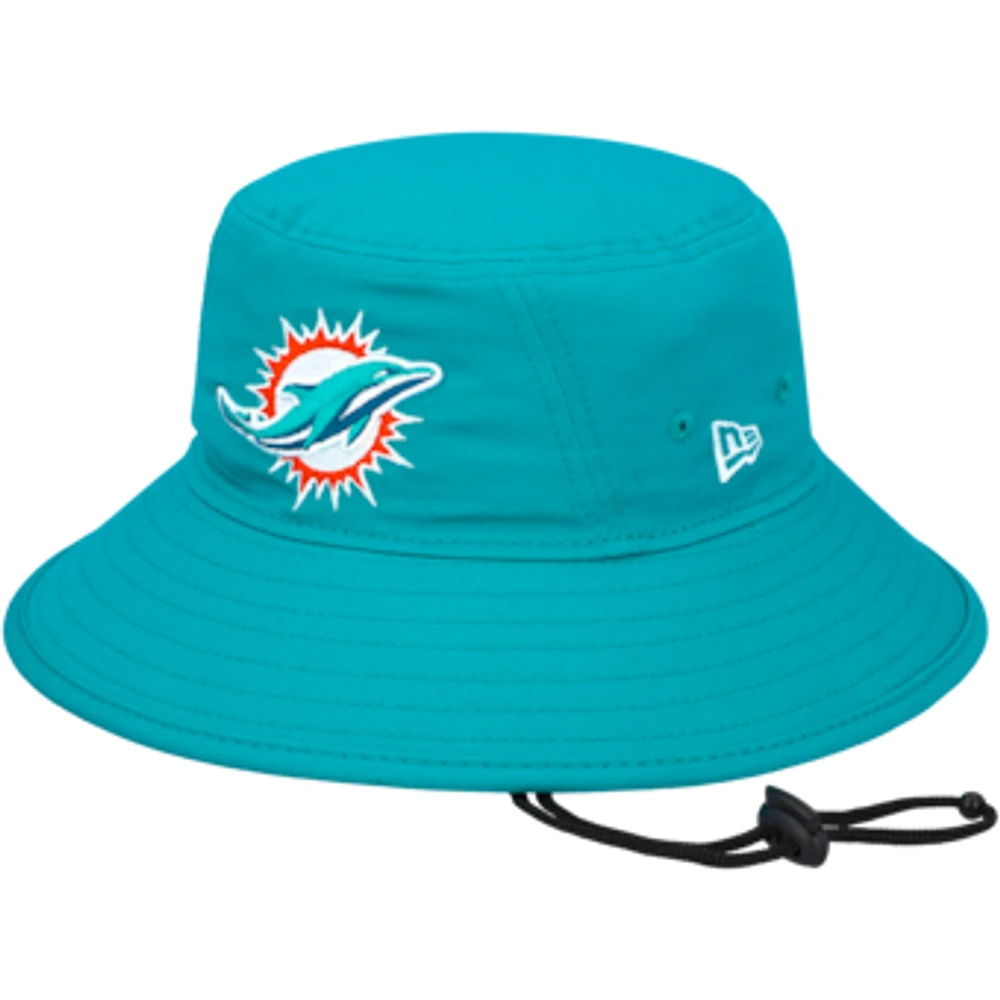 Men's New Era Aqua Miami Dolphins Main Bucket Hat