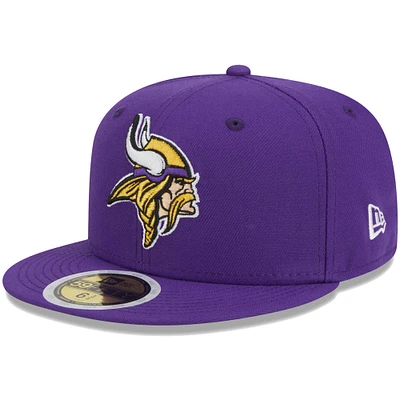 Youth New Era Purple Minnesota Vikings  Main 59FIFTY Fitted Hat