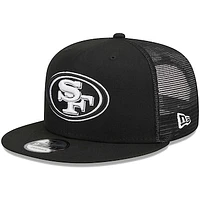 Men's New Era Black San Francisco 49ers  Main Trucker 9FIFTY Snapback Hat