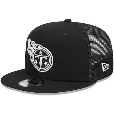 Men's New Era Black Tennessee Titans Main Trucker 9FIFTY Snapback Hat